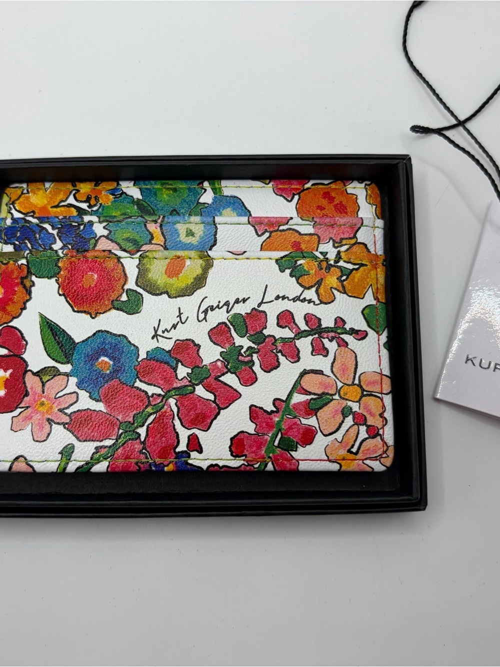 Kurt Geiger Floral Leather Card Holder - Multicolor NWT - Picture 2 of 2